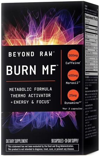 [BRSWYA35BNYQ22DX] BEYOND RAW Burn MF | Метаболическая формула, Термоактиватор, Поддержка энергии и фокусировки | 90 граф