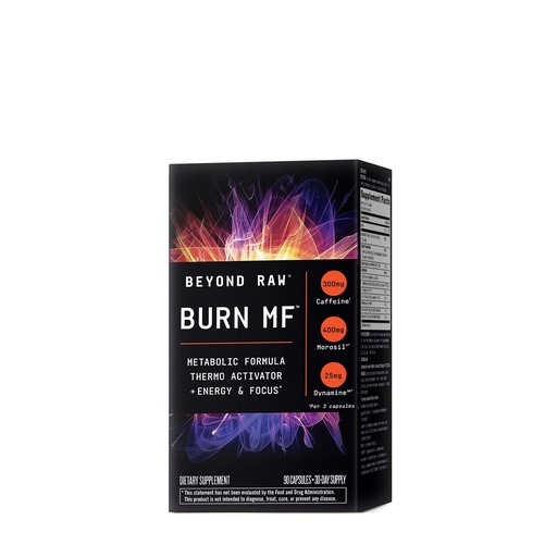 [BRSWYA35BNYQ22DX] BEYOND RAW Burn MF | Metabolic Formula, Thermo Activator, Supports Energy and Focus | 90 Count