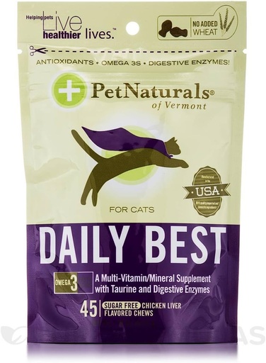 [BRSWIZTQO4MREFTI] Pet Naturals Daily Best for Cats (45 count)