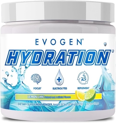 [BRSRAGQ6BEPQ2C3U] Evogen Hidration - Full Spectrum Electrolytes Powder 124; Sugar- Free Electrolite Powder Suplement for Hidration, Energy, and Recodevery 124; Coconut Water, B Vitamin, Potamins 124; Lemon Lime 124; 30 Servings