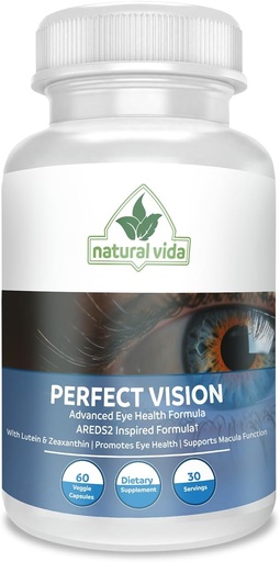 [BRSROBDYAQNQGDIZ] Perfect Vision AREDS2 Inspirovaný vzorec - Vylepšení Vision Dodatek - Lutein Zeaxanthin Vision Complex (60 oční kapsle)