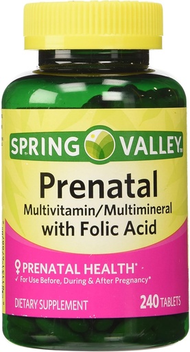 [BRSWIYYZB4AR2DDE] Spring Valley Prenatal Multivitamin, 240 tablets