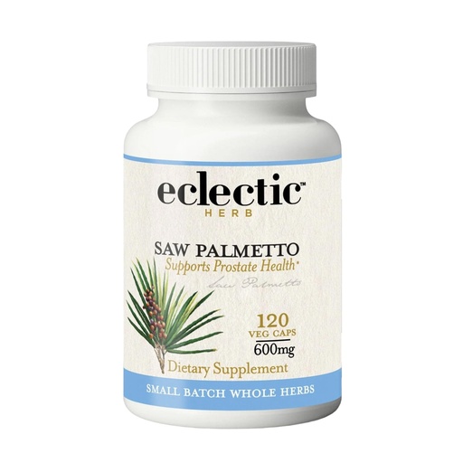 [BRSWIYQAO5YRU2TC] Eclectic Herb - Saw Palmetto Capsules | Urinary Tract & Prostate Health Supplement for Men | Supports Male Health | Non-GMO, Vegan, Gluten Free (120 CT | 600 mg)