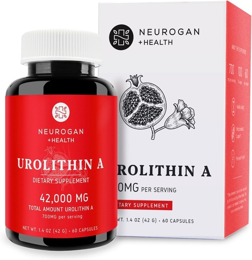 [BRSRAYDQCINAGDL4] Neurogan Urolithin A Supplement Capsules - 700mg, 60 Ct - High-Potency Cellular Health, Postbiotic Compound- Sourced from Pomegranate Extract, Made in USA, Take 1 Daily