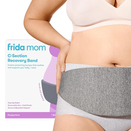 [BRSW2AY3CIHAAYIY] Frida Mom C-Section Hot & Cold Therapy Belly Binder, C-Section Recovery Must Have Belly Band, Incision Protector, for Post-Op & Swelling, Postpartum Essentials, After Birth Brace, Abdominal Binder