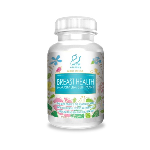 [BRSRAZIHC4NGG33F] ACTIF Breast Health Maximum Support with 15 Advanced Factors and Omega-3 - Non GMO, Made in USA, 90 Count