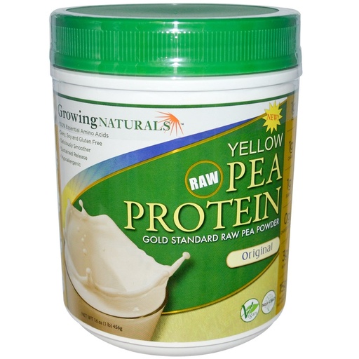 [BRSWGYAYA4NBQFL7] Growing Naturals - Raw Yellow Pea Protein Original - 16 oz.
