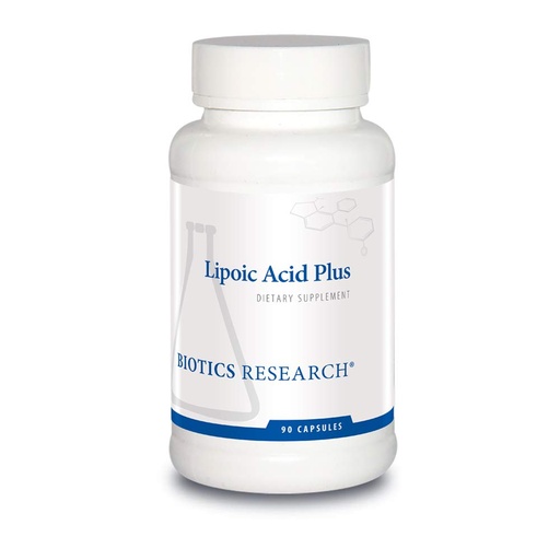 [BRSWGFT6AVYQ2CTD] BIOTICS RESEARCH Lipoic Acid Plus– Alpha-Lipoic Acid, Vitamin C, Powerful Antioxidant, Promotes Eye Health, 90 Capsules