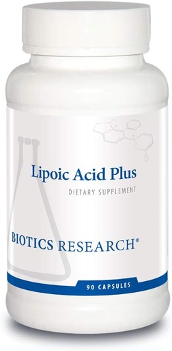 [BRSWGFT6AVYQ2CTD] Biotics Research Lipoic Acid Plus– Alpha-Lipoic Acid, Vitamin C, Powerful Antioxidant, Promotes Eye Health, 90 Capsules