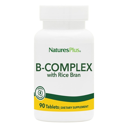 [BRSWIYT3PMCAKDQ5] NaturesPlus B-Complex with Rice Bran - 90 Tablets - Vegetarian, Gluten Free - 90 Servings