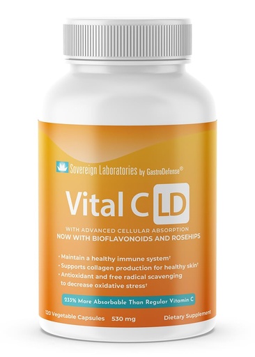 [BRSWKHQRAR7BCCT2] Vital C-LD - Enhanced Liposomal Vitamin C - 530mg Capsules - 120 Count