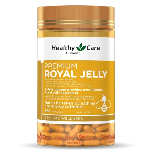 [BRSWKYATBMNA2HI5] Healthy Care Royal Jelly 1000 365 Capsules Supplements Made in Australia