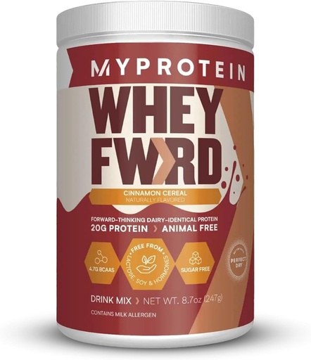 [BRSROYY2OYAROYI2] Myprotein Whey Forward Animal-Free Protein Powder, 1.09 Lbs (20 Servings) Cinnamon Cereal, 20g Protein &amp; 4.7g BCAA Por Serving, Lactose y Sugar Gratis, Protein Shake for Muscle Strength &amp; Recovery