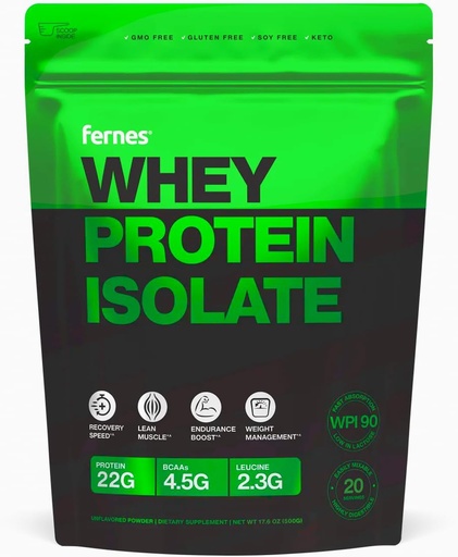 [BRSRAYAPDEIWGYD2] 100% d' GrasG-Fed Whey Protein Isote Power per a Dones i homes 22g amb 4.5g BCAAs No-GO Hormone-Free Nomone, Ketto Clear and Pure Lactose WIP 90 per a la superioribilitat - 20 Servings
