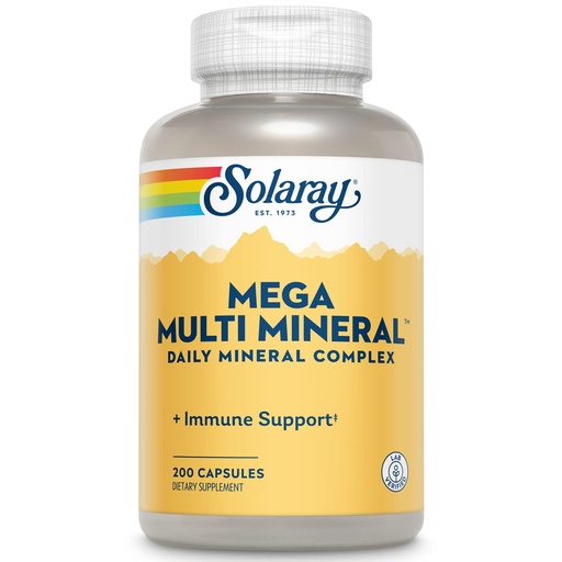 [BRSWIZQHAR4AGED4] Solaray Mega Multi Mineral | 200 Capsules
