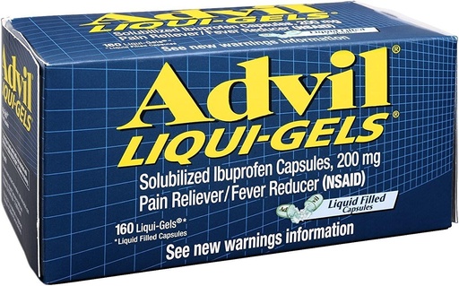 [BRSWIF35BYDAE2LY] Advil Advil Advanced Medicine For Pain, 160 Liqui Gels 200 mg(Pack of 3)