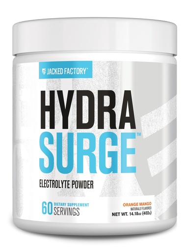 [BRSWGAI5OB7AMC3U] Jacked Factory HYDRASURGE Electrolyte Powder - Hydration Supplement with Key Minerals, Himalayan Sea Salt, Coconut Water - Keto Friendly, Sugar Free, Naturally Sweetened - 60 Servings, Orange Mango