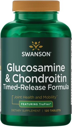 [BRSWGEL5DMIWKGQ2] Swanson Timed-Release Glucosamine & Chondroitin Sulfate 750/600 Milligrams 120 Tabs