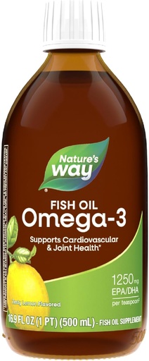 [BRSWIZYZOMPB6CTM] Nature's Way NutraSea Omega-3 Fish Oil, 1250 mg EPA/DHA, Zesty Lemon Flavored, 16.9 fl oz.