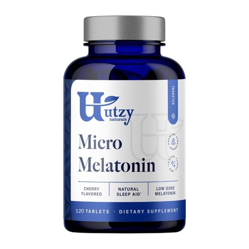 [BRSWECQQCR6R4YD4] Utzy Naturals Micro Melatonin | Low Dose Melatonin 250mcg | with Natural Cherry | Safe for Kids | Made in The USA | 120 Tablets