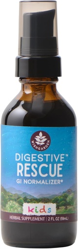 [BRSWYGIQAB7A4D32] WishGarden Herbs Digestive Rescue for Kids - Plant-Based Herbal & Organic Digestive Relief Tincture with Peppermint Leaf, Ginger Root & Fennel Seed, Quickly Soothes Digestive Tummy Discomforts, 2oz