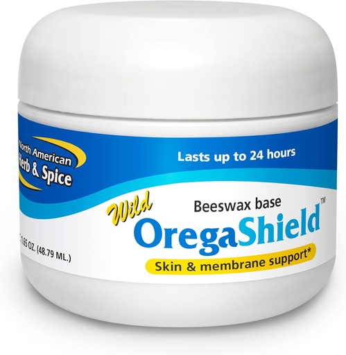 [BRSWYGIPCIIA4FAU] NORTH AMERICAN HERB & SPICE OregaShield - 2 oz - Skin & Membrane Support - Wild Spice Oils in a Beeswax Base - Lasts Up to 24 Hours - Non-GMO