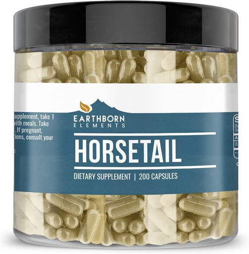 [BRSROYYNOYIWOYA3] Maassa syntyneet elementit Horsetail 200 kapselia, puhdas ja laimentamaton, ei lisäaineita