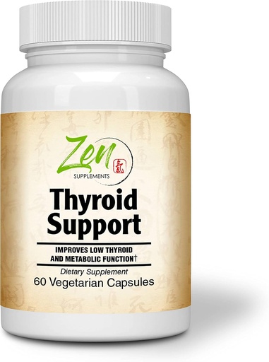 [BRSWY2Y5OQHB63A3] Complete Thyroid Support Supplement - for Low Thyroid Energy and Metabolic Function - with Kelp Iodine, Ashwagandha, Copper, Vitamin A, C, D3, B6 & More - Thyroid Support for Women & Men - 60 VegCaps