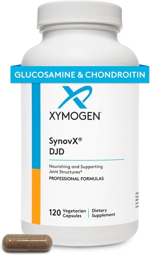 [BRSRMGQTDIFWOFAZ] XYMOGEN SynovX DJD - Helps Maintain Healthy Joints + Provides Joint Tissue Building Blocks with MSM, Green-Lipped Mussel, Chondroitin Sulfate, Glucosamine Sulfate, Hyaluronic Acid (120 Capsules)