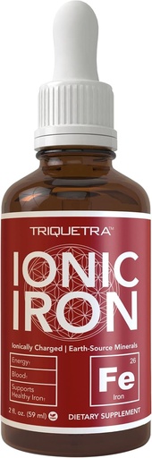 [BRSWGAAZAECQYG3O] Ionic Liquid Iron Supplement (236 Servings) – Highest Absorption Rate Allows for Smaller Dose & Less Stomach Issues - Non-Flavored, Vegan, Ionically Charged, Earth-Sourced Minerals