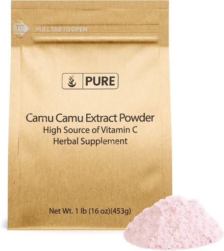[BRSW2ZYDPIDQICLH] PURE ORIGINAL INGREDIENTS Camu Camu (1lb) Vitamin C, Brazilian Superfood, Lab-Verified, Non-GMO