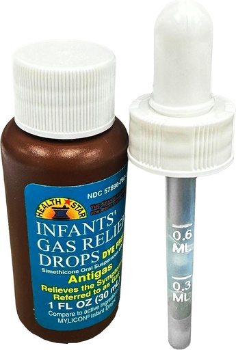 [BRSROBQNA4MAKETB] GeriCare Infants' Gas Relief Drops Simethicone Drops for Infants, Relieves Stomach Discomfort, Safe & Gentle 20mg Drops, Child Anti-Gas 1 Fl Oz (Pack of 4)