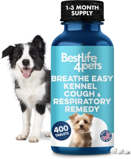 [BRSWYZAQBMBAOEY2] Breathe Easy Natural Cough Relief for Dogs - Gentle Senior Dog Respiratory, Congestion and Sneezing Relief Plus Trachea and Airway Support for Brachycephalic Dogs Ensures Calm Walks & Restful Sleep