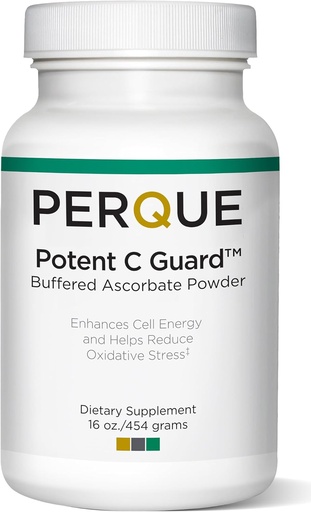 [BRSWIYYAAIBQYDLM] PERQUE Buffered Vitamin C Ascorbate Powder - pH Balanced, Vegetarian, Allergen-Free Vitamin C Supplement - Fast-Acting Antioxidant Support -Effervescent Powder with Magnesium, Potassium & Zinc - 16 oz