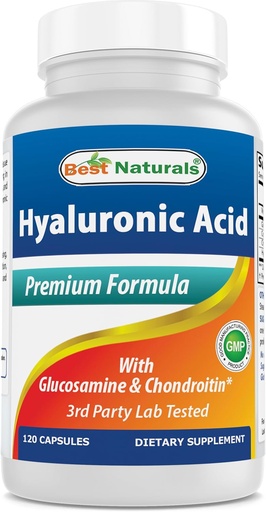 [BRSWIZ3RA4FWYFAV] Best Naturals Hyaluronic Acid 100 mg 120 Capsules - Support Healthy Joints and Youthful Skin (859375002702)