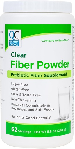 [BRSROBQFOIAWKD3F] Alegerea de calitate clar Prebiotic Fiber supliment pulbere pentru sanatate digestiva - Formula fara gust, non-degustare - 62 Serviri, 8.6 Ounces (248g), Ideal pentru adulti si copii 6 & Up Daily Fiber pulbere