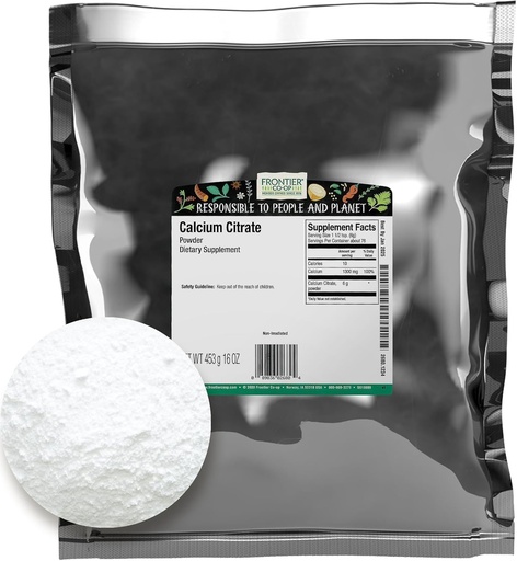 [BRSWIYQ4DIEGKDI3] Frontier Bulk Calcium Citrate Powder, 16 Ounce