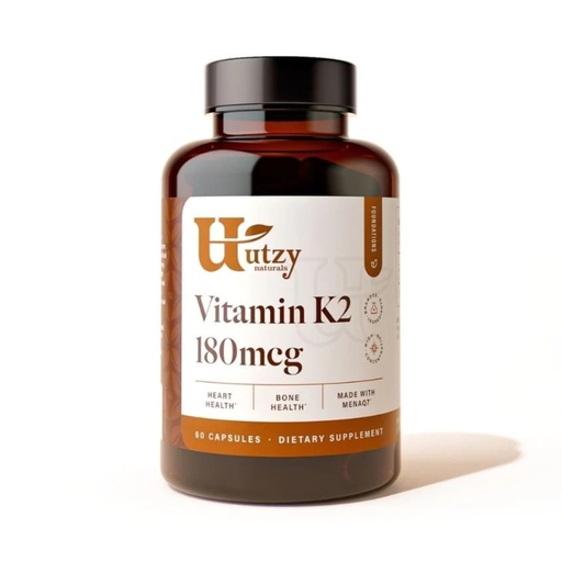 [BRSWGGL7DJ5QGGTP] Utzy Naturals Vitamin K2 | 180 mcg of MenaQ7® Form of K2 | Made in USA | 60 Capsules