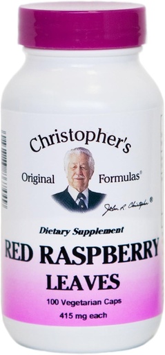 [BRSWIYQYAENG2DL2] Red Raspberry φύλλα του Christopher - 450 mg - 100 κάψουλες χορτοφάγων