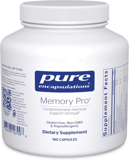 [BRSWY2YHPMMBAG3Z] Pure Encapsulations Memory Pro | Comprehensive Memory Support Formula | 180 Capsules