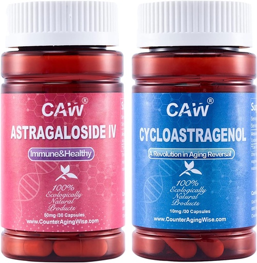 [BRSWK2Q7PMNGGFI3] CAW Telomere 支持超吸附 Cycloastragenol 10mg 30 Capsules和 Astragaloside IV 50mg 30 Capsules