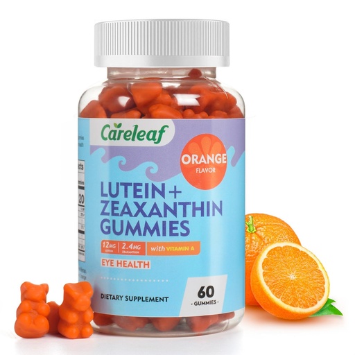 [BRSRAEIPOIOQEH3O] Vegan Lutein and Zeaxanthin Supplements, Lutein for Eyes with Zeaxanthin & Vitamin A, Lutein Gummies for Dry Eye Relief & Clear Vision, Eye Vitamins for Seniors & Kid, 60 Count, Orange Flavor
