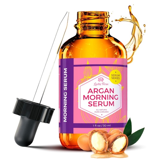 [BRSWECQ3CQFQAFDA] Leven Rose Moroccan Argan Oil Face Serum 1 oz - 100% Organic Hydrating Oil for Women - Anti-Aging Natural Serum for Wrinkles