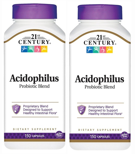 [BRSWIHYYOAPAEFQ7] 21st Century Acidophilus Probiotic Blend Capsules, 150-Count (Pack of 2)