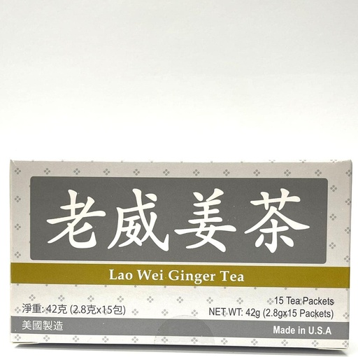 [BRSWICAQCUHBEYI3] Ginger Tea Herbal Supplement Helps for Control Inflammation & Reduce Nausea, Increase Energy & Antioxidant Level 15 Bags Made in USA