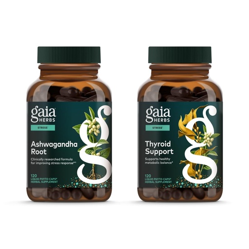 [BRSROEILOUMWMD3J] Gaia Herbs Ashwagandha Root - Stress Relief & Sleep Support* - 120 Vegan Liquid Phyto-Caps & Thyroid Support - Healthy Metabolic Balance & Overall Well-Being* - 120 Liquid Phyto