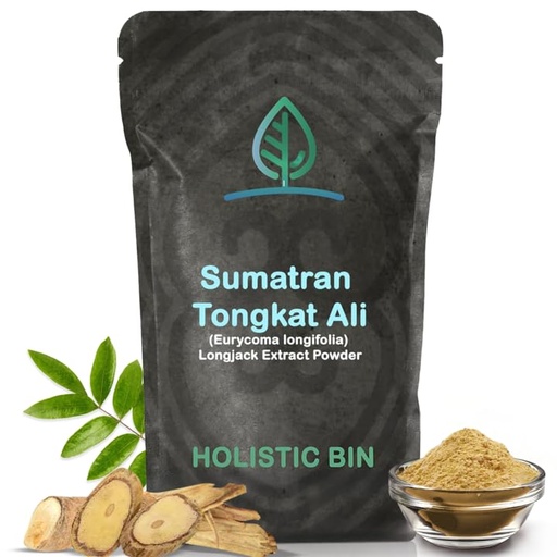[BRSWYZA7CIPQAEIU] Holistic Bin Tongkat Ali Extract Powder – Premium Longjack Harvested from Sumatran Forests – Herbal – No Fillers or Preservatives – 50 Grams