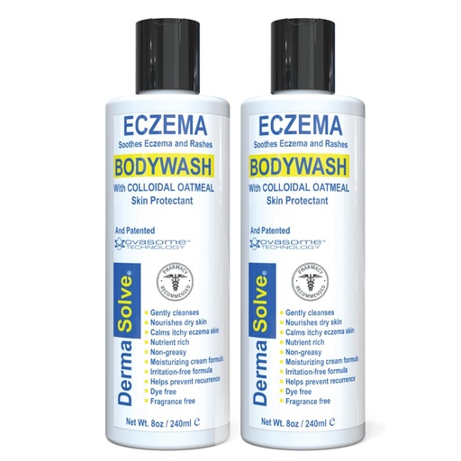 [BRSW2ELRDIIREYDU] Dermasolve Eczema Relief Body Wash (2 Pack) | Protects, Moisturizes, and Repairs Skin - Kids, Babies & Adults - Steroid Free
