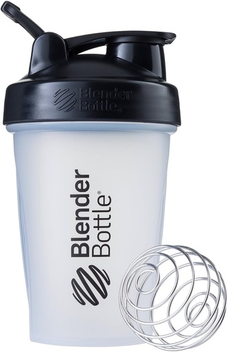 [BRSWKHQQCF6RQ2QV] BlenderBottle Classic Shaker Bottle Perfect for Protein Shakes and Pre Workout, 20- Ounce, Clear / Black