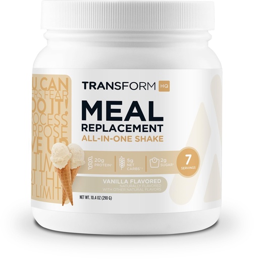 [BRSW2AL2DEFR4CI3] TransformHQ Meal Replacement Shake Powder 7 Servings (Vanilla) - Gluten Free, Non-GMO
